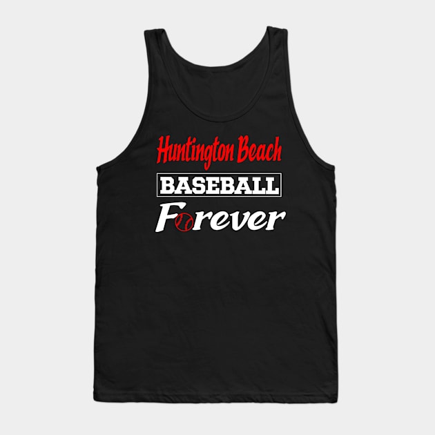 Huntington Beach Baseball Forever Tank Top by Anfrato